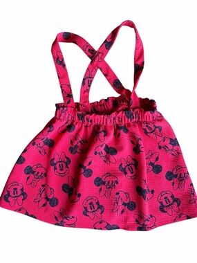 Girls Red Minnie Mouse Print Dress